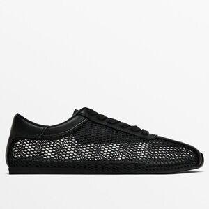 Massimo Dutti Black Mesh Sneakers